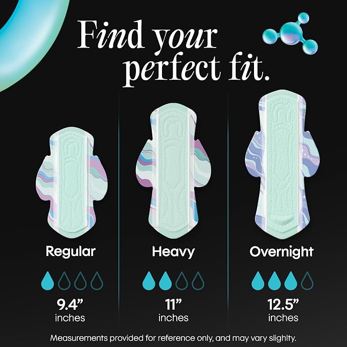 Kotex BioCare Ultra Thin Pads with Wings, Heavy Absorbency, 24 Count (Packaging May Vary)
