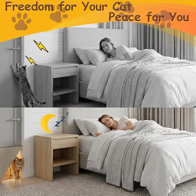 Cat Door Interior Door Hinges Cat Door Corner Hinge Kit Clears the Floor-R | Indoor Cat Door Fits Hollow Doors and Solid Core Cat Doors Easy DIY Install Without Striking the Floor Functional