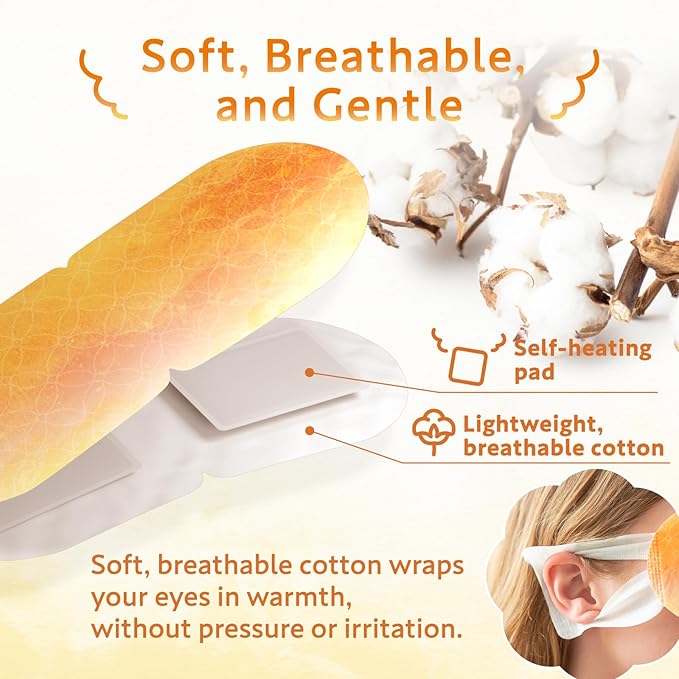 HIBINO | Steam Eye Mask | Self-Heating Warm Eye Masks for Relaxation, Sleep & Stress Relief | Gentle Heat for Dry, Puffy Eyes | Japanese Self Care for Women | Kinmokusei Aroma | 22 Pack