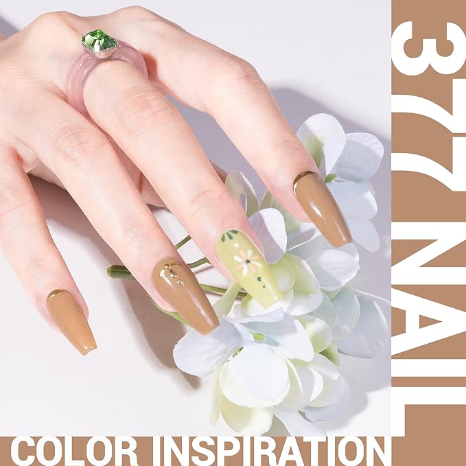 MelodySusie Thick Brown Gel Nail Polish,0.5 Fl Oz Beige Nails Soak Off UV LED Neutral Nude Gel Polish Gift for Women Nail Art Manicure Salon DIY Nail Design Decoration at Home-377