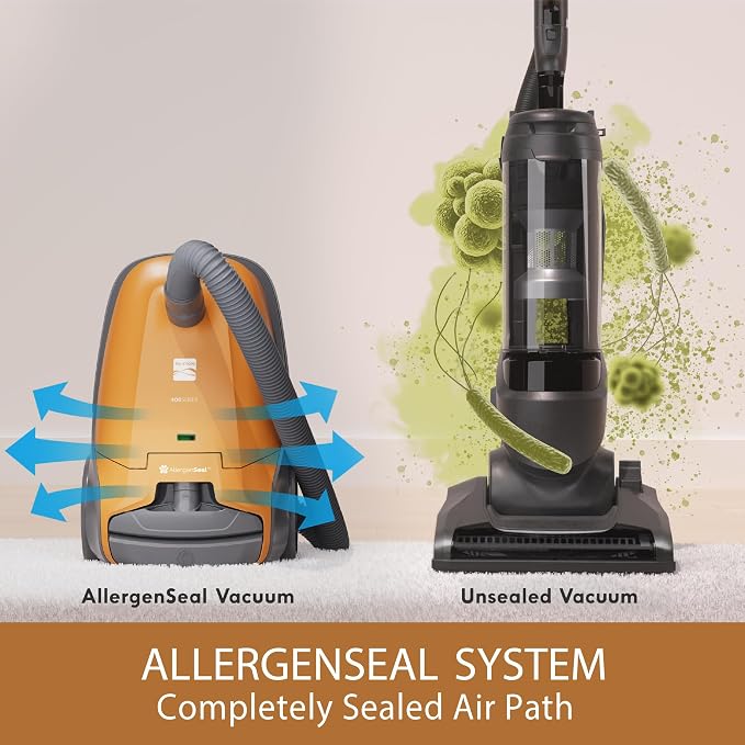 Kenmore BC4040 400 Series Bagged Canister Vacuum Cleaner | Lightweight, 2-Motor System, HEPA Filter, Extended Reach, Auto Cord Rewind with Height Adjustment