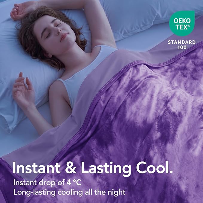 Cooling Blanket 60''x80'' for Hot Sleepers, Arc-Chill Q-Max>0.35 Double Sided Cold Blankets for Night Sweats, Cool Soft Lightweight Summer Blanket for Sofa Bed Couch, Gifts for Women Twin