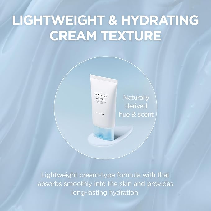 SKIN1004 Hyalu-Cica Moisture Cream, Face Moisturizer with Hyaluronic Acid, Centella Cream for Deep Hydration, Lightweight Nourishing Gel Moisturizer for Face, Korean Skin Care, 2.53 fl oz / 75ml