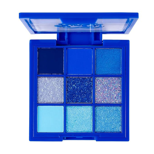 KimChi Chic Jewel Collection Eyeshadow Palette - Highly Pigmented, Blendable Colors, Long Lasting Matte & Glitter Shades, Cruelty Free, Sapphire