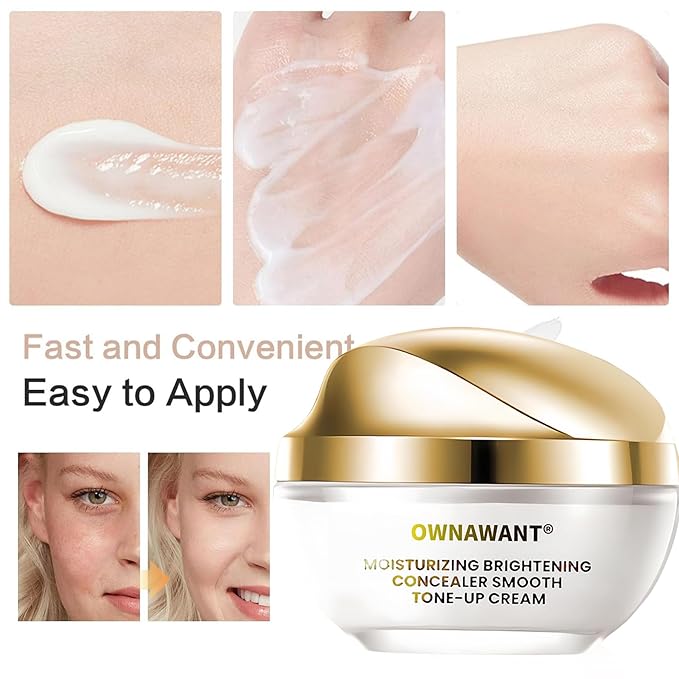 crema de maquillaje, Moisturizer brightening concealer smooth, tone up cream (2PCS)
