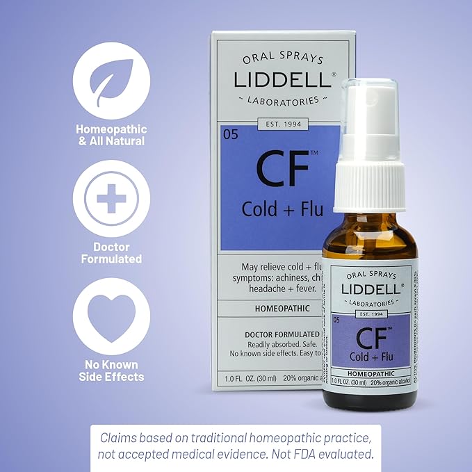 Liddell Homeopathic Cold and Flu Spray, 1 Ounce