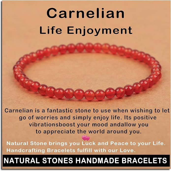 AD Beads Handmade Gemstone Stretch Elastic Bracelet Crystal Healing Reiki Nature's Beauty and Spiritual Essence Unisex