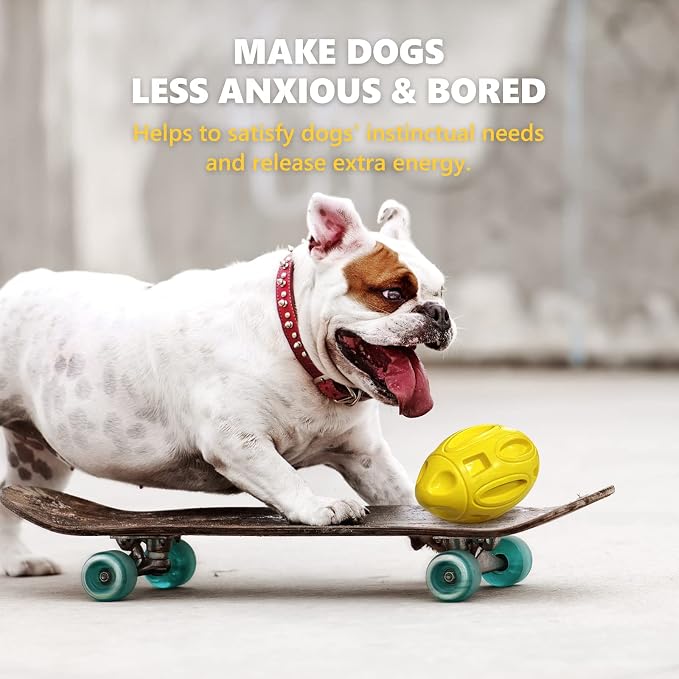 EASTBLUE Dog Toys for Aggressive Chewers, Indestructible Squeaky Football