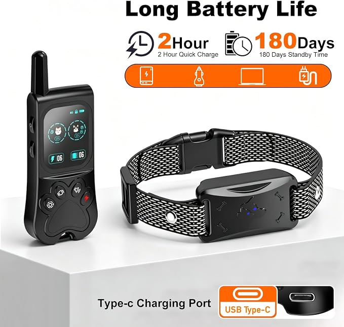 One Dog Wireless Dog Fence Containment Gear, Smart Electric Collar Delivers 3 Distinct Warning Reminders & Adjustable Boundary Distance