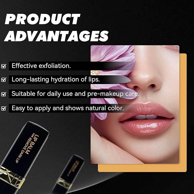 Lip Lightening Lip Balm for Dark Lips – Lip Softening & Hydration,Help Fade Dark Lip Discoloration, Moisturizing Lip Balm for Smokers,Reduces Discoloration & Fine Lines,for Men And Women