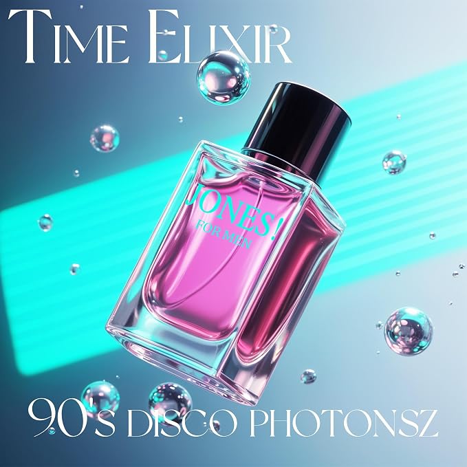 AFLUXE JONES! FOR MEN Eau de Parfum For Men- 90s Bold Vanilla & Iris Cologne | Long-Lasting Men's Fragrance Spray | 100ml