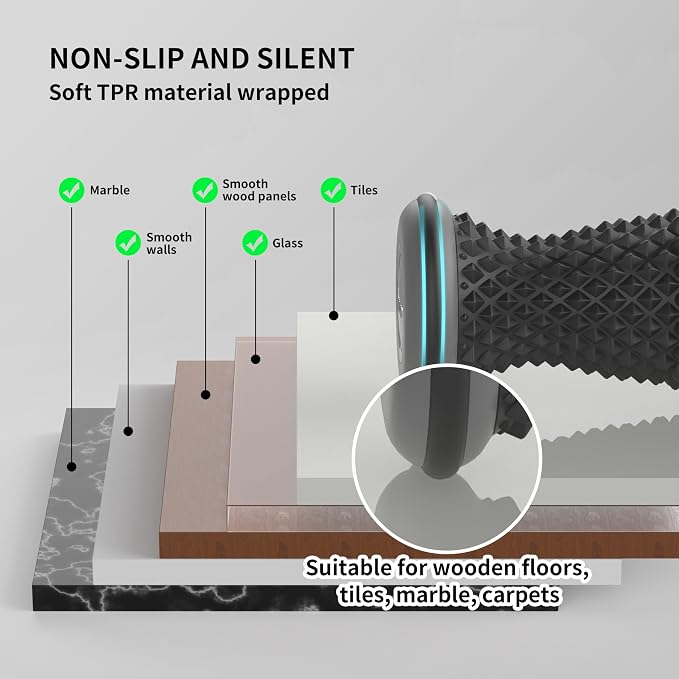 Foot Roller Massager for Plantar Fasciitis Relief, Portable Silent Deep Tissue Massager Tool for Arch and Heel Pain-Black