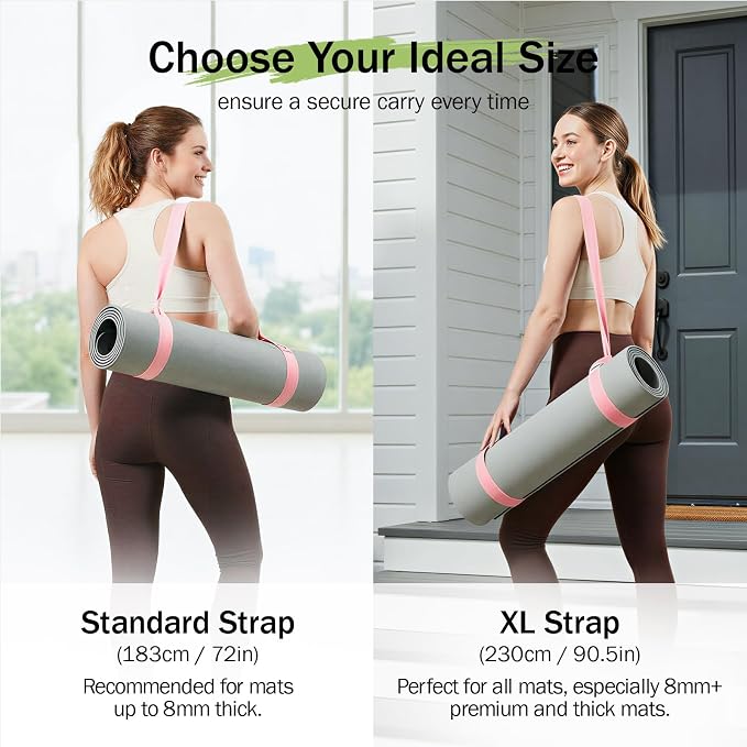 Slim Panda Yoga Mat Straps for Carrying, Adjustable Yoga Mat Carrier Sling Fits All Mats(Mat Not Included)