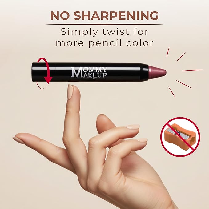 Mommy Makeup Triple Sticks Lipstick, Cream Blush & Treatment All-In-One with Shea & Cocoa Butter - Soft & Creamy Moisturizing Lip Crayon For Lips & Cheeks (Pink Daisy)