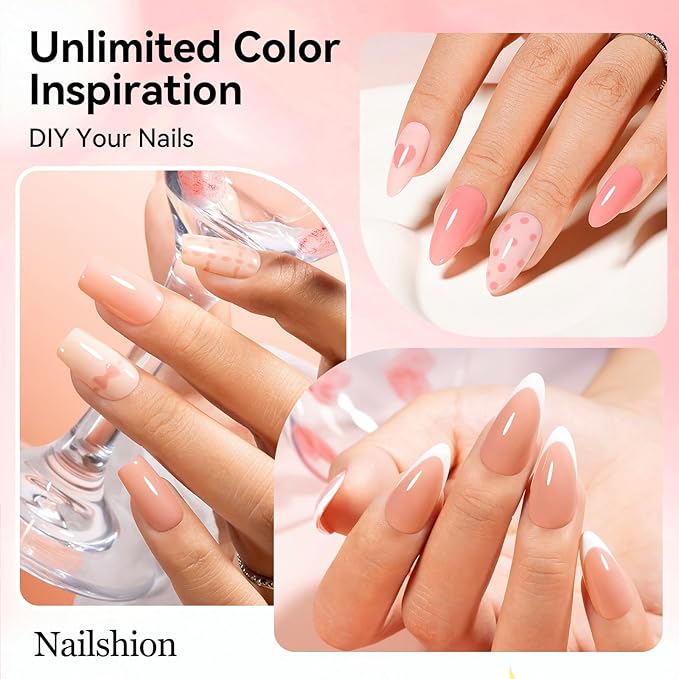 Nude Nail Polish Kit - 6 Colors Beige Nude Pink Neutral Rose Light Beige Quick Air Dry Nail Polish Non Gel, Salon-Quality, Vegan Cruelty-free Neutral Skin Tones Nail Art DIY Gift for Women