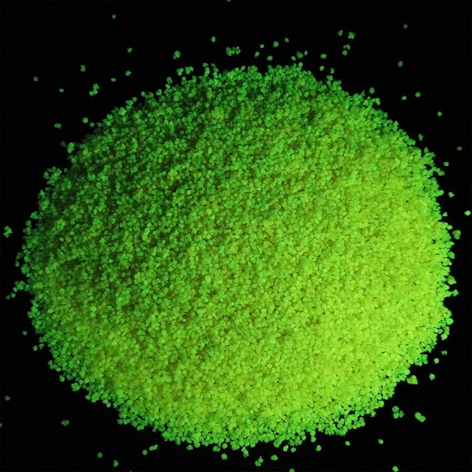 TWINKLING Glow in The Dark Crushed Glass, Broken Glass Glitter, Glow in The Dark Stones Gems Chips for DIY Resin Art Epoxy Crafts, Nail Art, Jewelry Making, Geode Painting,0.85mm(100g) (Orange Yellow)