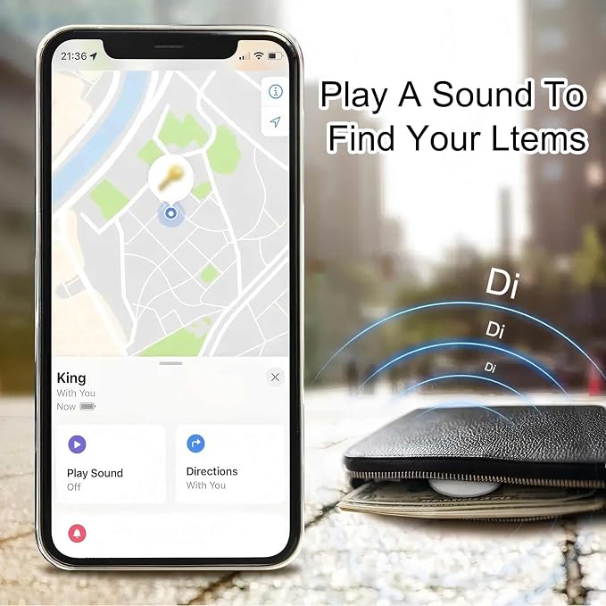 Mini GPS Tracker for Vehicles Compatible with Find My (iOS Only), 2 Pack | Hidden Tracking Device for Vehicles, Car Tracker No Subscription, Vehicle Tracker with Audio for Kid, Pet, Key, Luggage, Bag