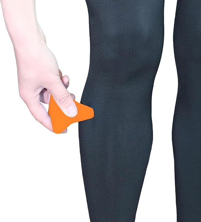 Manual Trigger Point Massage Tool. Small Massager Ball for Deep Tissue Myofascial Release Physical Therapy Plantar Fasciitis Pain Relief Muscle Knot Psoas Hip Flexor Iliacus Release 3×2.6″(Orange)