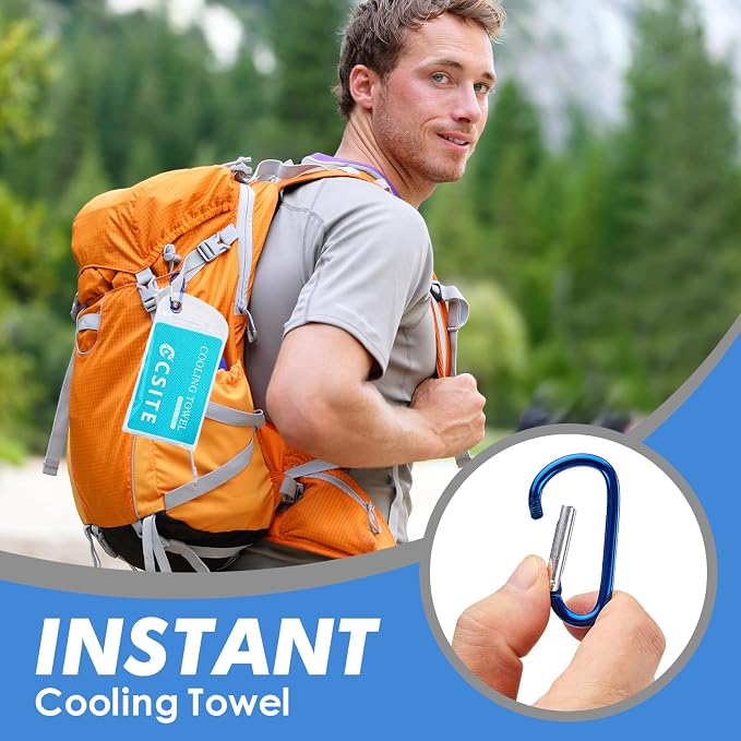 CSITE 20 Pack Cooling Towels (47"x12") for Neck and Face, Ice Towel for Hot Weather, Soft Breathable Chilly Gym Towels, Microfiber Towel for Work Out, Yoga, Running, Camping & More Activities