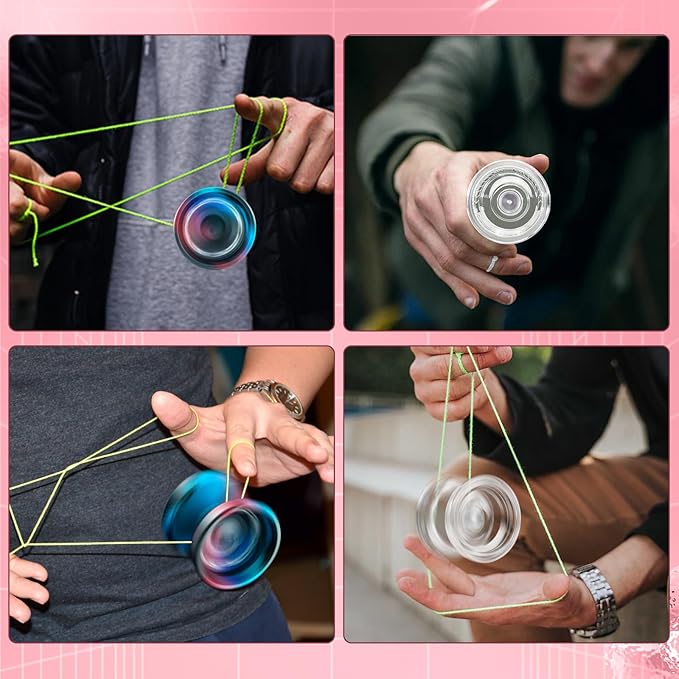WATIEOBOOYOYO P02+M18 YoYo Perfect Set, Dual Mode yoyo (Professional Responsive and Non-Responsive), Suitable for Yo-yo Beginners Kids and Adult Professional Players, yoyo Tricks Performance