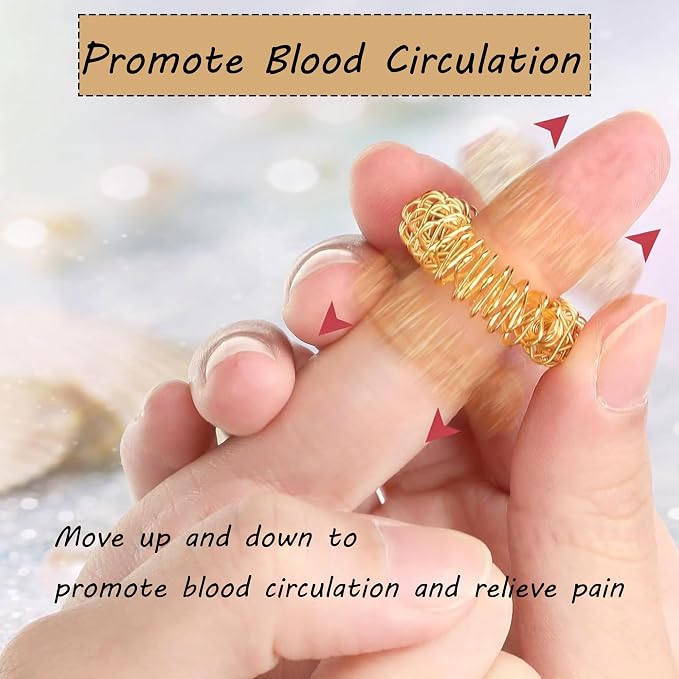 Finger Massager Roller with 10pcs Acupressure Rings - Hand Massager Tools for Finger Pain Relief, Ergonomic Hand Massager for Carpal Tunnel, Rock Climbing Recovery & Workers