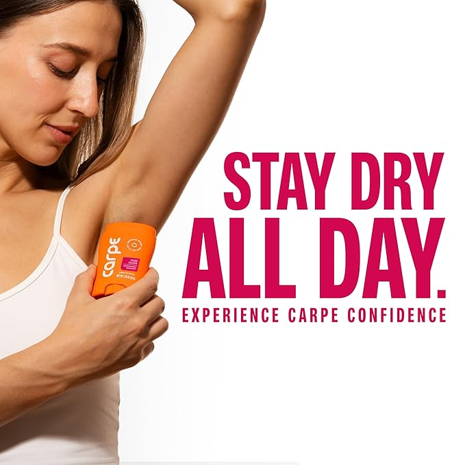 Carpe Underarm Antiperspirant for Women - 72 Hour Sweat & Odor Control - Women's Sweat Control Antiperspirant Deodorant - Extra Strength - Rose Water - 3 Pack