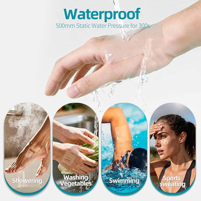 Dimora Medical Grade Hydrocolloid Bandage Roll (2in*16ft), Highly Absorbent Hydrocolloid Bandages for Wound Care, Burn, Blister, Acne Care, Waterproof & Cut to Size