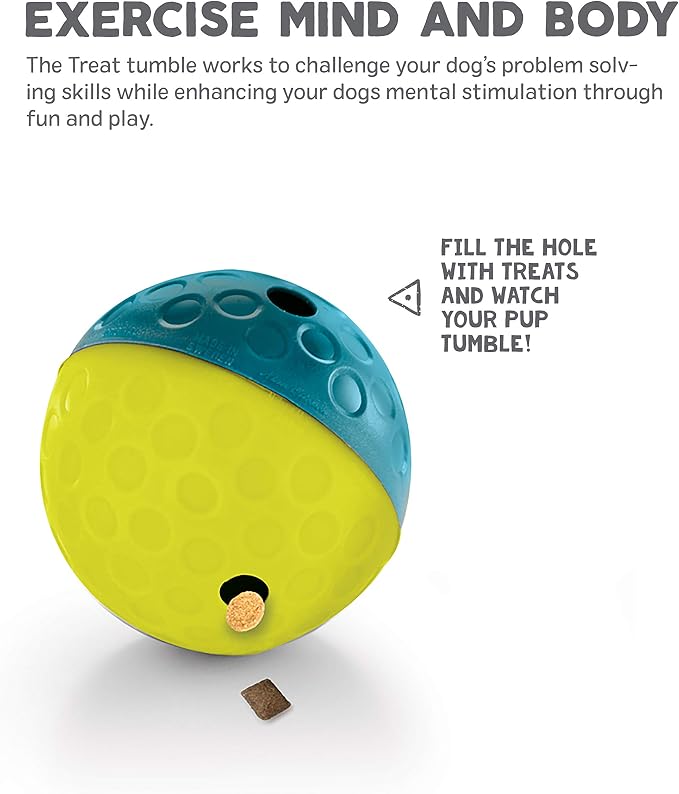 Starmark Bob-a-Lot & Outward Hound Nina Ottosson Treat Tumble Blue Interactive Puzzle Dog Toy, Small & All Breed Sizes