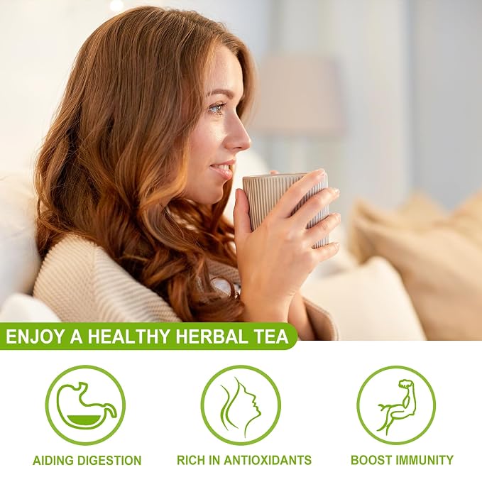 FullChea - Moringa Tea, 50 Teabags - Pure & Natural Moringa Leaves, Cultivated From India - Herbal Tea for Supporting Digestion & Immune System - Non-GMO - Caffeine-free (Pack of 2)