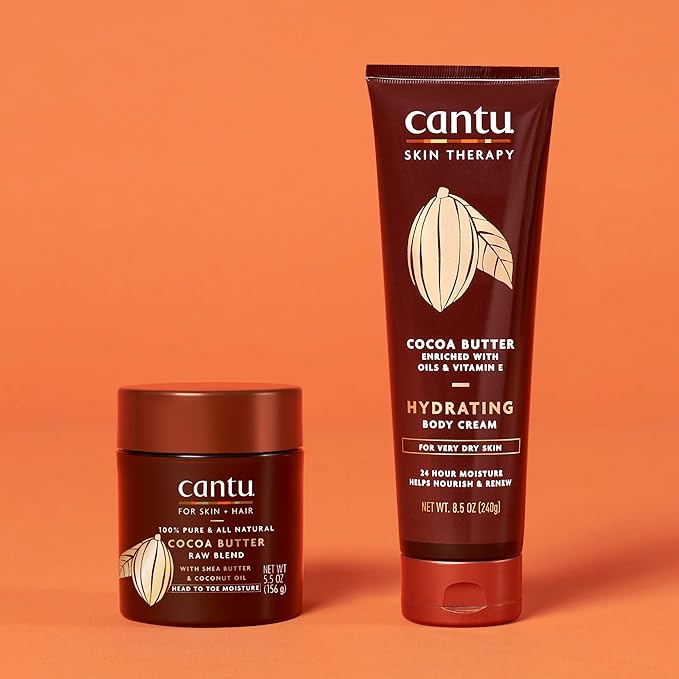 Cantu Therapy Cocoa Butter Hydrating Body Cream for very Dry Skin, 8.5 Oz