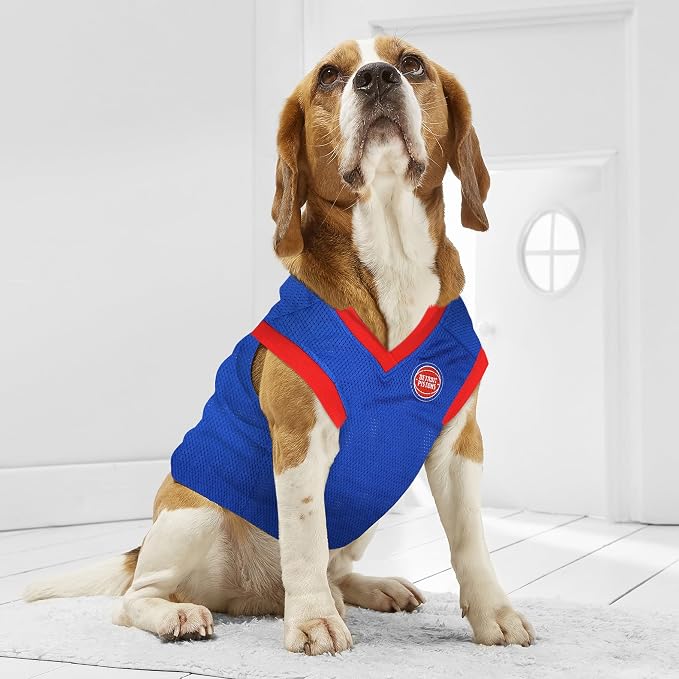 Pets First NBA DETROIT PISTONS DOG Jersey, X-Small - Tank Top Basketball Pet Jersey