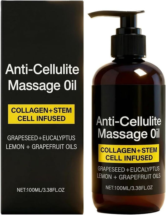 Body Oil & Massage Oil, Body Firming Oil for Cellulite, Lymphatic Drainage, Skin Tightening & Stretch Marks, Massage Oil for Massage Therapy for Leg, Hip, Arm & Belly, Daily or After Shower Use