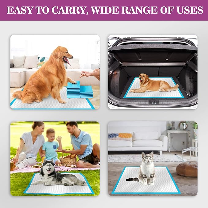 IMMCUTE Large Dog Pee Pads 28"x30"-30 Count | Large Puppy Pee Training Pads Super Absorbent & Leak-Proof | Disposable Pet Piddle and Potty Pads for Puppies | Dogs | Doggie| Cats | Rabbits
