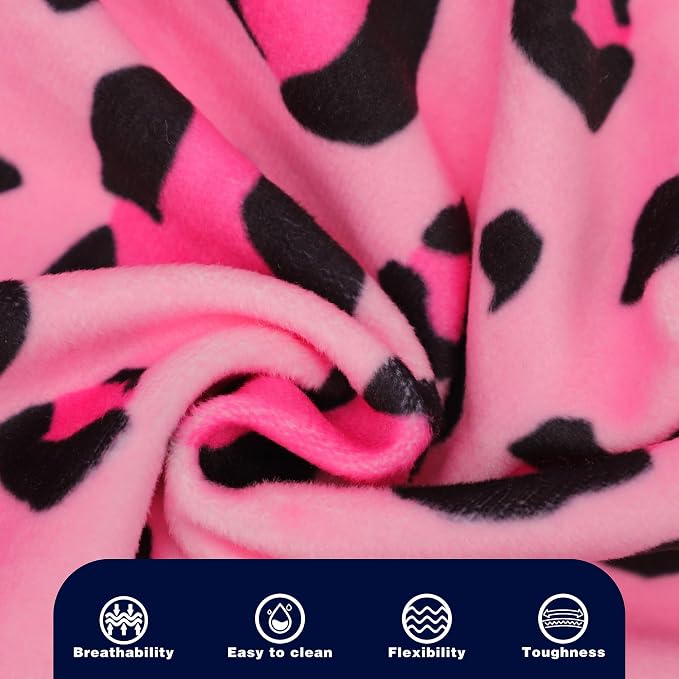 Dog Pajamas Onesie: Comfortable Four-Legged Apparel for Small, Medium, & Large Dogs, Polyester Material for Comfort, Wrinkle Resistance, Moisture Wicking, and Stretchiness Pink Leopard 3XL