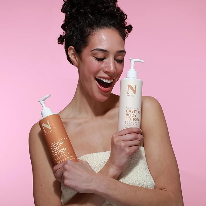 Dr. Natural Castile Body Lotion - Non-Greasy Shea Butter Body Cream - Gentle and Soothing Lotion for Women and Men - Shea Butter and Vanilla - 16 oz