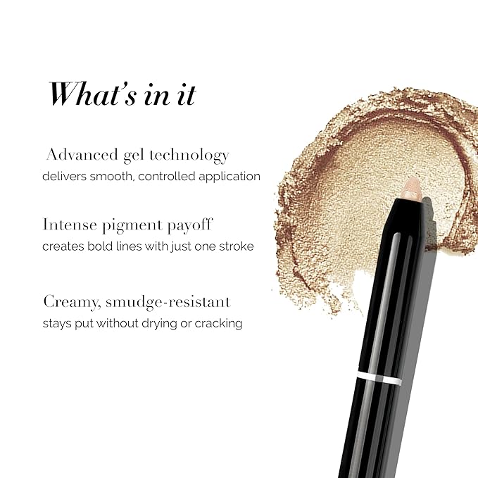 DLUX PROFESSIONAL Gel Eyeliner - 4g Stick Eye liner, Waterproof Pencil Gel Liner, Smooth Cream Eye shadow, Smudge-Free, Long-Lasting, Intense Colours, Easy To Use Korean Cosmetic