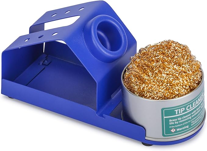 YIHUA M-2 Soldering Iron Holder, Heat-resistant Tip Cleaner with Brass Wool Tip Cleaner and Cleaning Sponge for Stable Soldering Iron Storage and Cleaning
