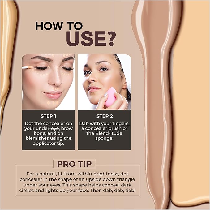 Colorbar Flawless Full Cover Concealer - Face Makeup Concealer with Liquid-to-Powder Formula - Hides Scars and Discoloration - 004 Silk - 0.2 oz