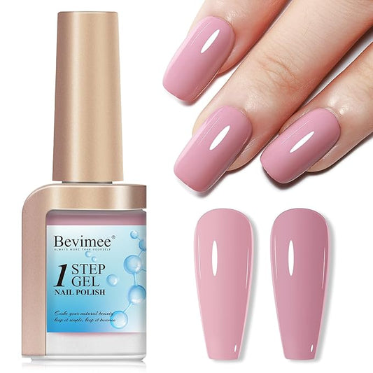 Quick Drying Nail Polish Dusty Rose Nail Polish Long Lasting Non Toxic Nail No UV Lamp Needed Art DIY Home Manicure Valentine's Day Gift for Women and Girls