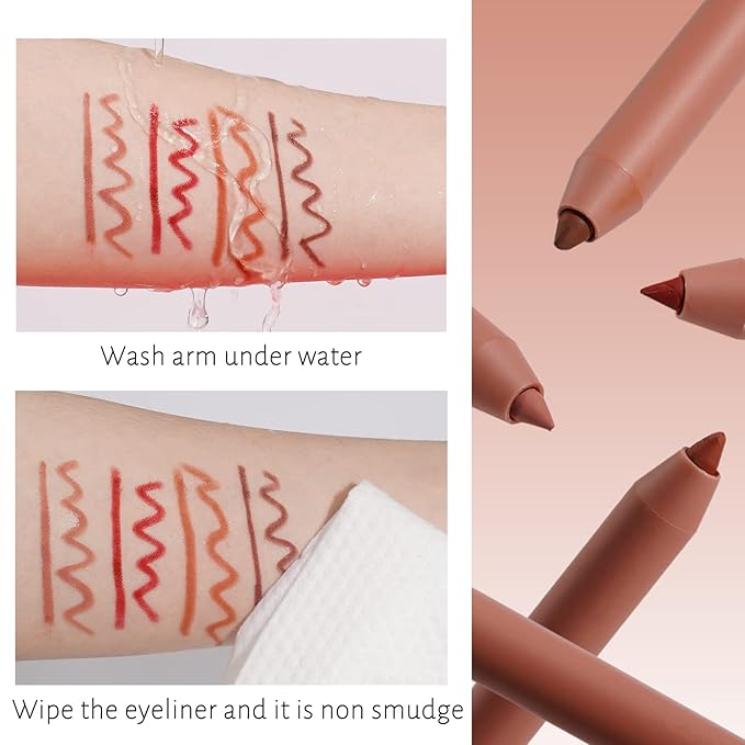 Nude Lip Liner Pencil, Waterproof Lipliner Nude Pink with Built-in Sharpener, Long Lasting Lip Liner for Lip Defining, Creamy, Highly Pigmented, (Miss Victoria)