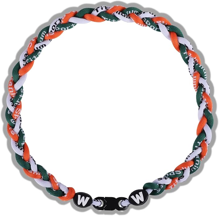 Premium 18inch Baseball Necklace w/Nylon Tri-Braided Rope Tornado Design