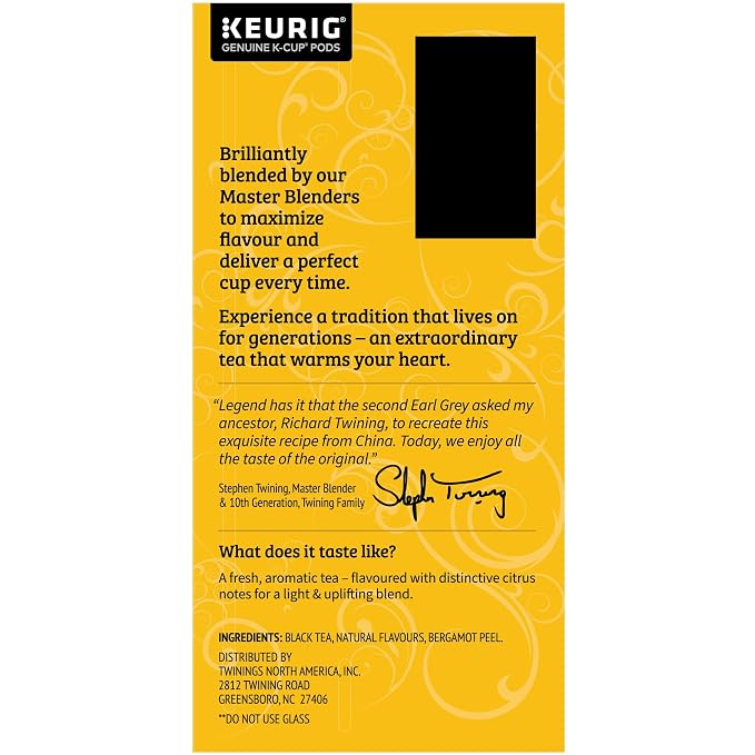 Twinings® Earl Grey Tea, Keurig® K-Cup® Pods, 24/Box