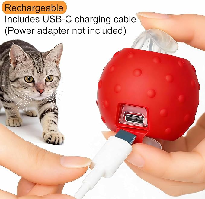 Tiny Fetch Motion Dog Toy,Interactive Cat Toy Rolling Ball