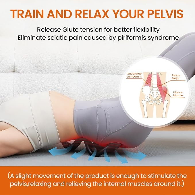 Trigger Point Massager for Shoulder Blades, Psoas & Hip Flexors | Firm deep-tissue pressure for shoulder blades, trapezius, upper back, hip flexors and glutes; manual body-weight control