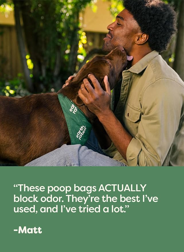 Earth Rated 3X Protect Dog Poop Bag Rolls, Odor Blocking Leak Proof Extra Thick, Unscented, 120 Count | Leak Proof Extra Thick