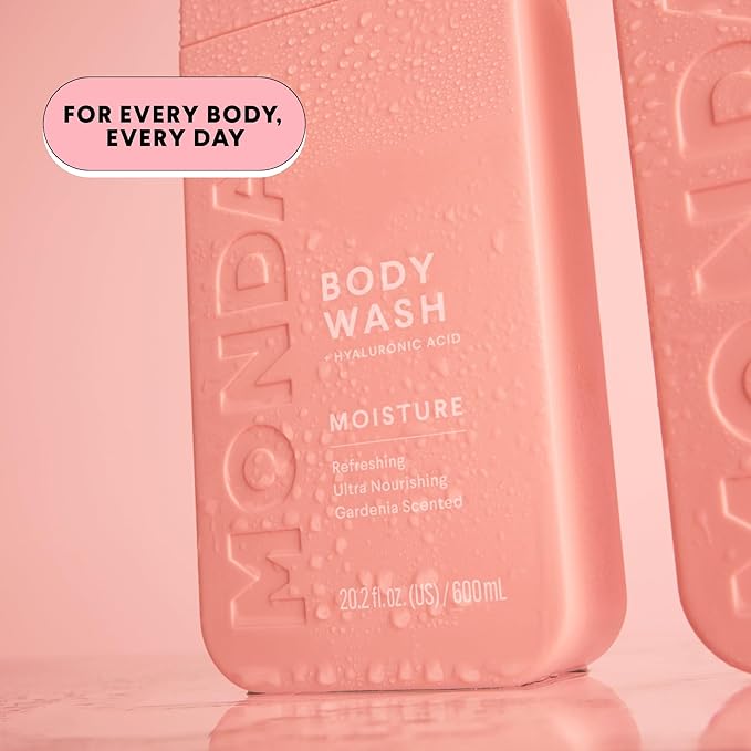 MONDAY HAIRCARE MOISTURE Body Wash in Fresh Gardenia with Hyaluronic Acid & Shea Butter for All Skin Types, 600 mL