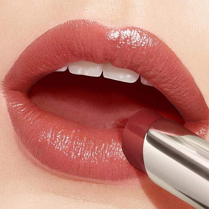 CARSLAN Essence Lipstick, Moisturizing, Plumping, Shiny Lip Color, Non Sticky Lipstick with Vitamin E, Sooth, Soften Lip, J303