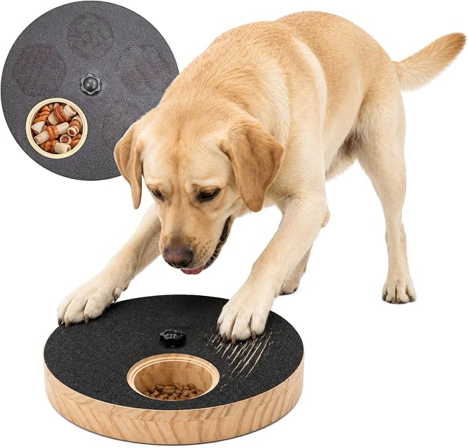 Dog Nail Scratch Board with Treat Box, Adjustable Rotating Dog Scratch Board with Treat Box for Stress-Free Grooming, Solid Wood Dog Nail Scratch Board with Treat Box for Various Breeds