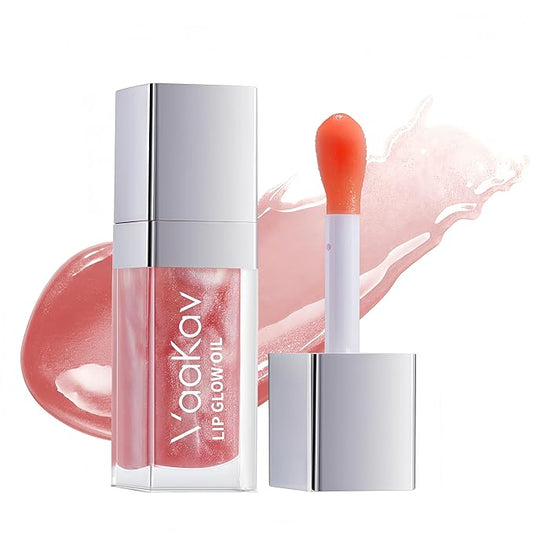 Color Changing Lip Oil – Hydrating Glossy Lip Tint with Natural Shine, Non-Sticky Nourishing Lip Glow, Long-Lasting Moisture for Soft & Plump Lips(03 PEACH SHINE)