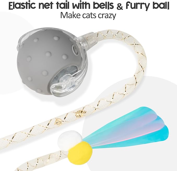 Interactive Cat Toys Ball,Automatic Moving Ball Toy,Rechargeable